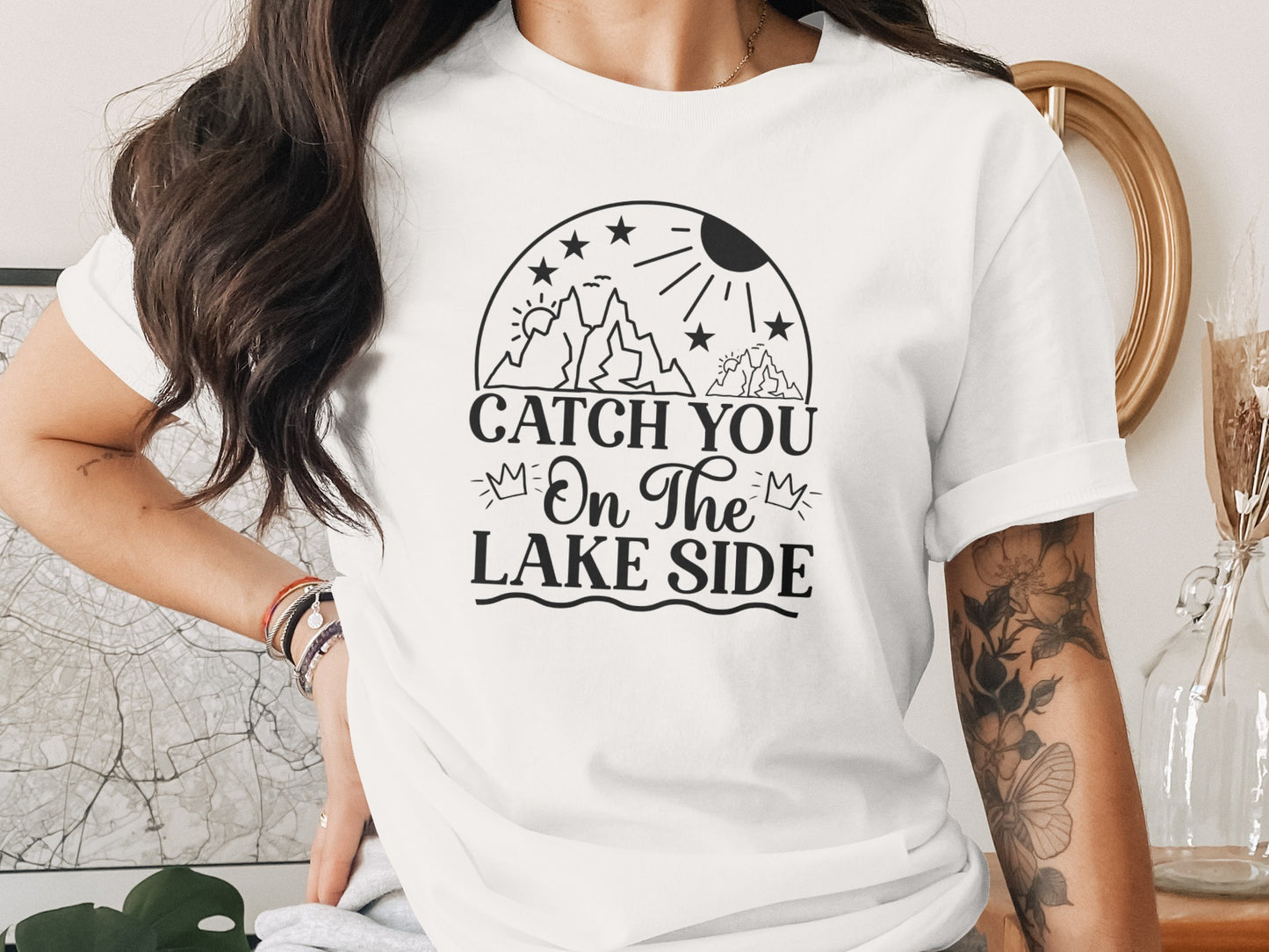 Catch You On The Lake Side Graphic Design Unisex T-Shirt T-Shirt - Outdoor & Adventure Collection - Mile Marker 16 Gear by Cloud 16 Clothing Co.
