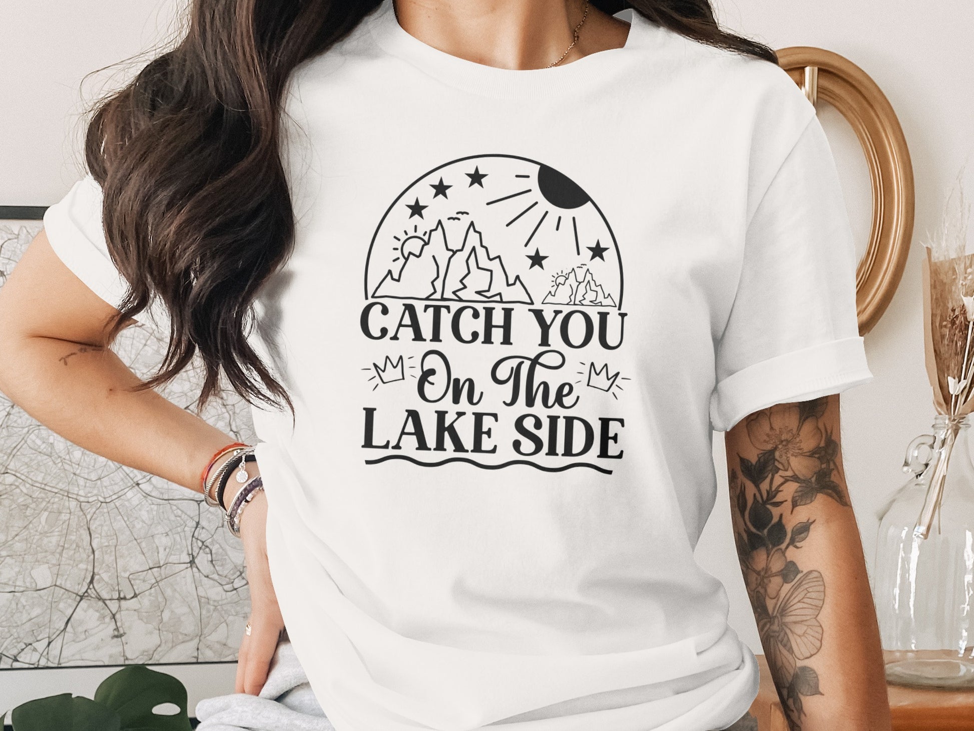 Catch You On The Lake Side Graphic Design Unisex T-Shirt T-Shirt - Outdoor & Adventure Collection - Mile Marker 16 Gear by Cloud 16 Clothing Co.