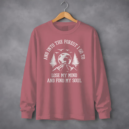 Into The Forest Design Lose My Mind Find My Soul Long Sleeve T-Shirt Long Sleeve Tee - Outdoor & Adventure Collection - Mile Marker 16 Gear by Cloud 16 Clothing Co.