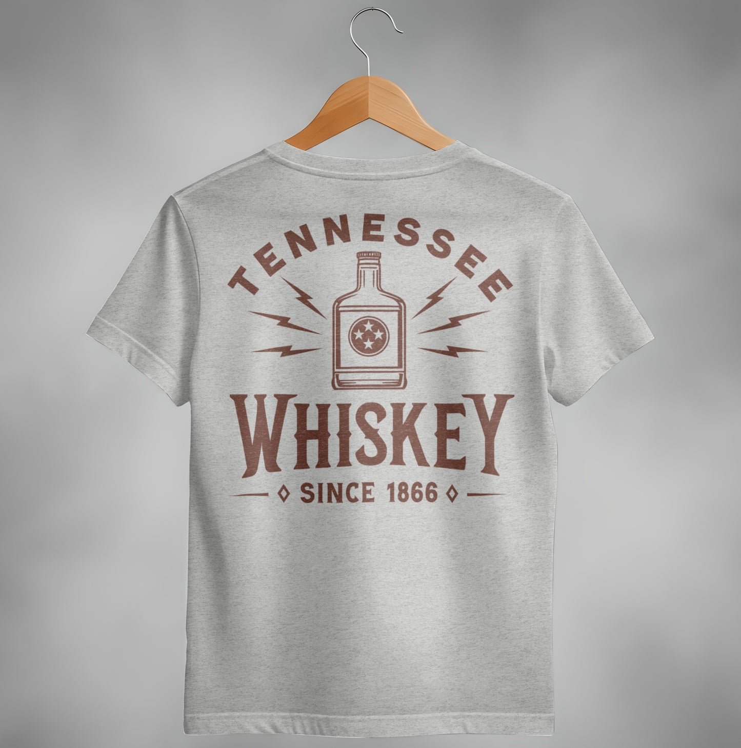 Tennessee Whiskey Bottle Since 1866 Graphic T-Shirt T-shirt - Scrappy Malone's Bar 100-Proof Humor - Cloud 16 Clothing Co.