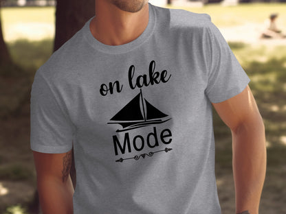 On Lake Mode Boat Vacation Summer Holiday Trip T-Shirt T-Shirt - Outdoor & Adventure Collection - Mile Marker 16 Gear by Cloud 16 Clothing Co.