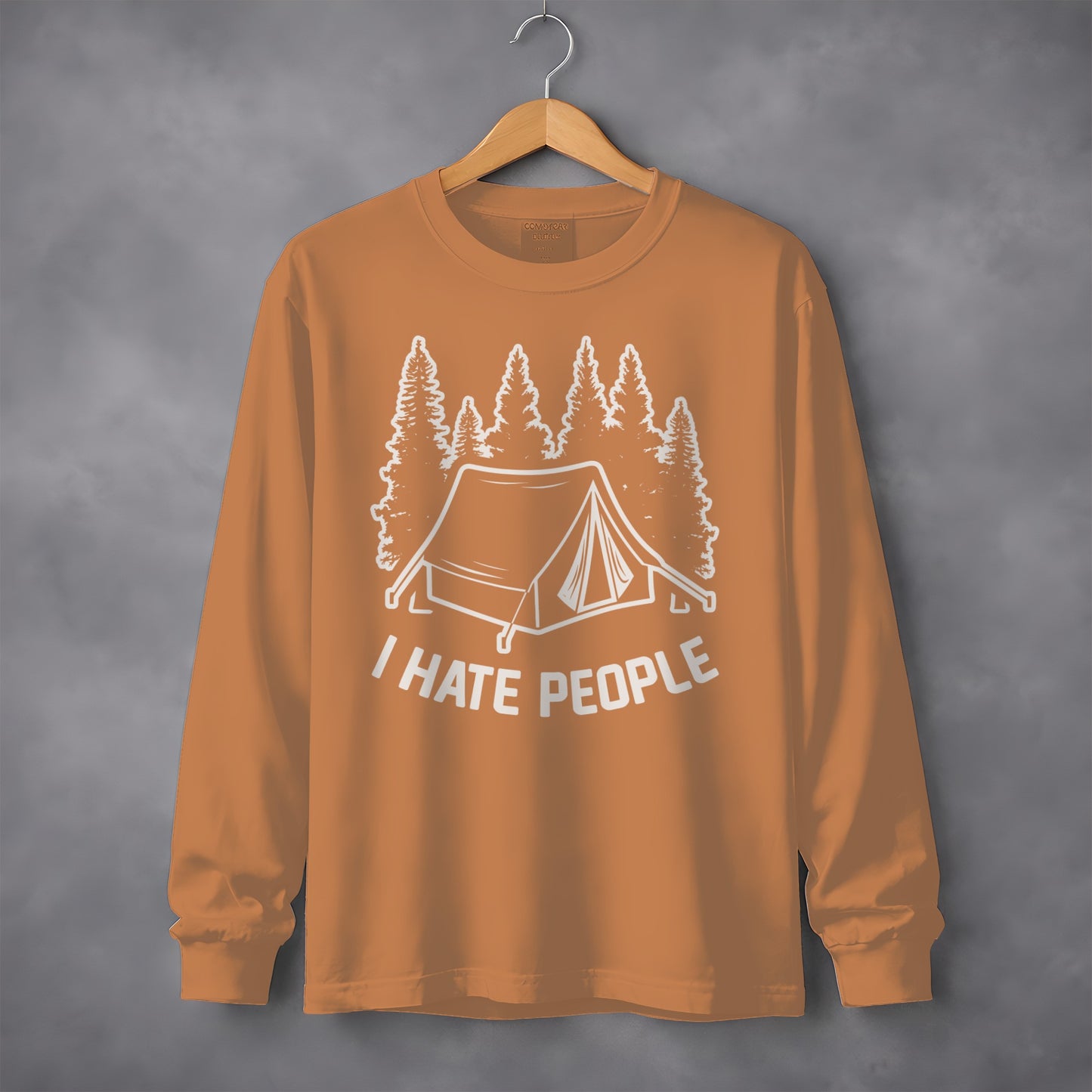 I Hate People Camping Tent and Trees Graphic Shirt