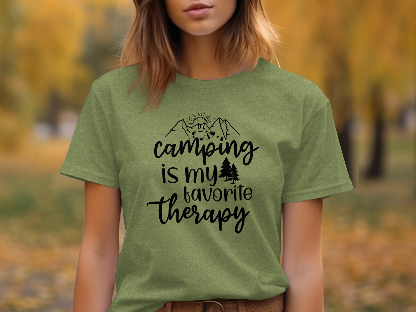 Camping Is My Favorite Therapy Camping Lovers T-Shirt T-Shirt - Outdoor & Adventure Collection - Mile Marker 16 Gear by Cloud 16 Clothing Co.