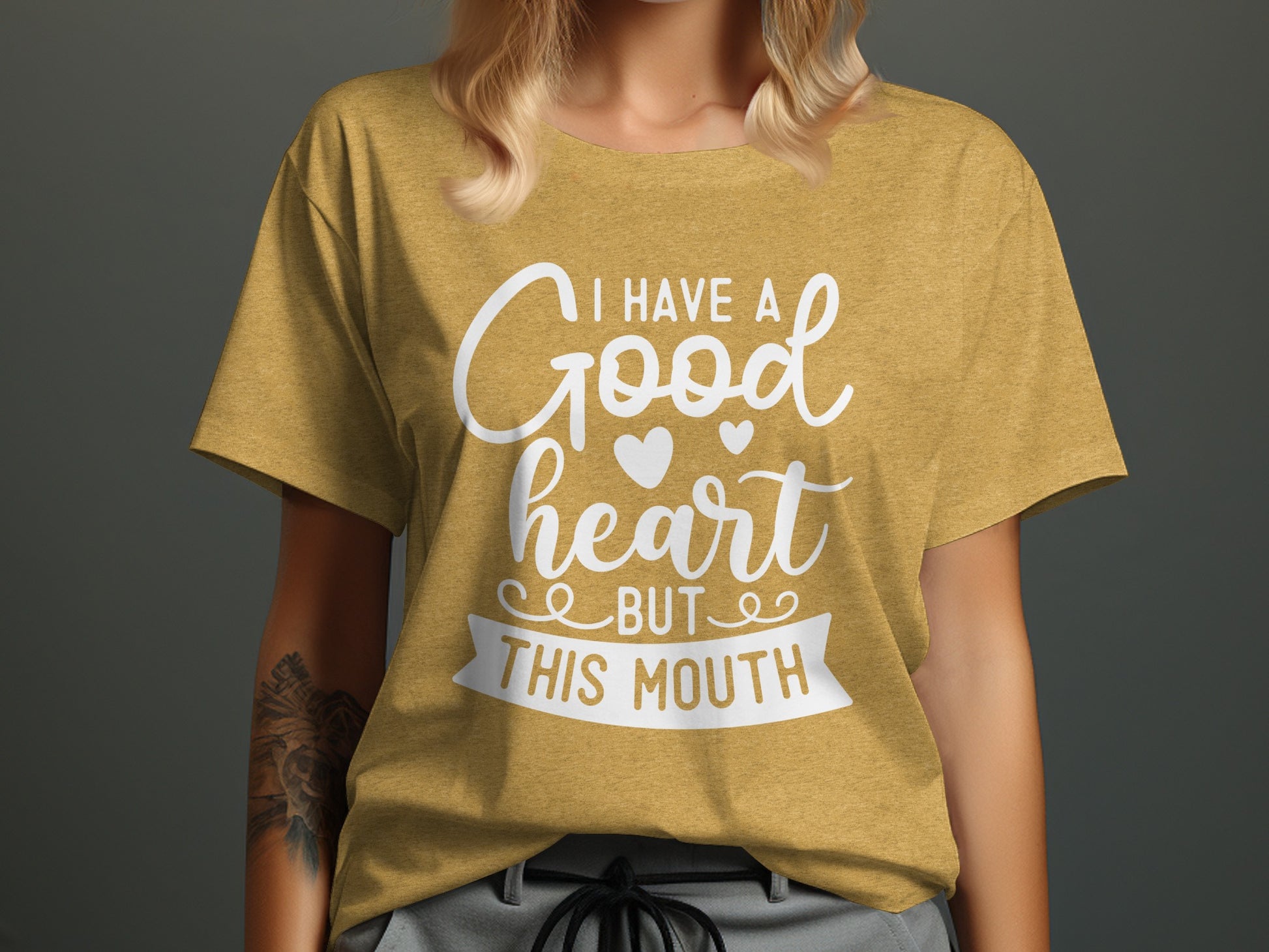 I Have A Good Heart But This Mouth Graphic Shirt