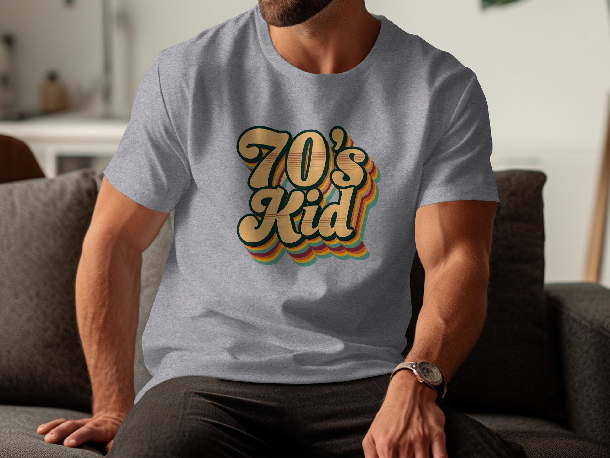 70's Kid Retro Graphic Tee for Nostalgic Fashion Lovers