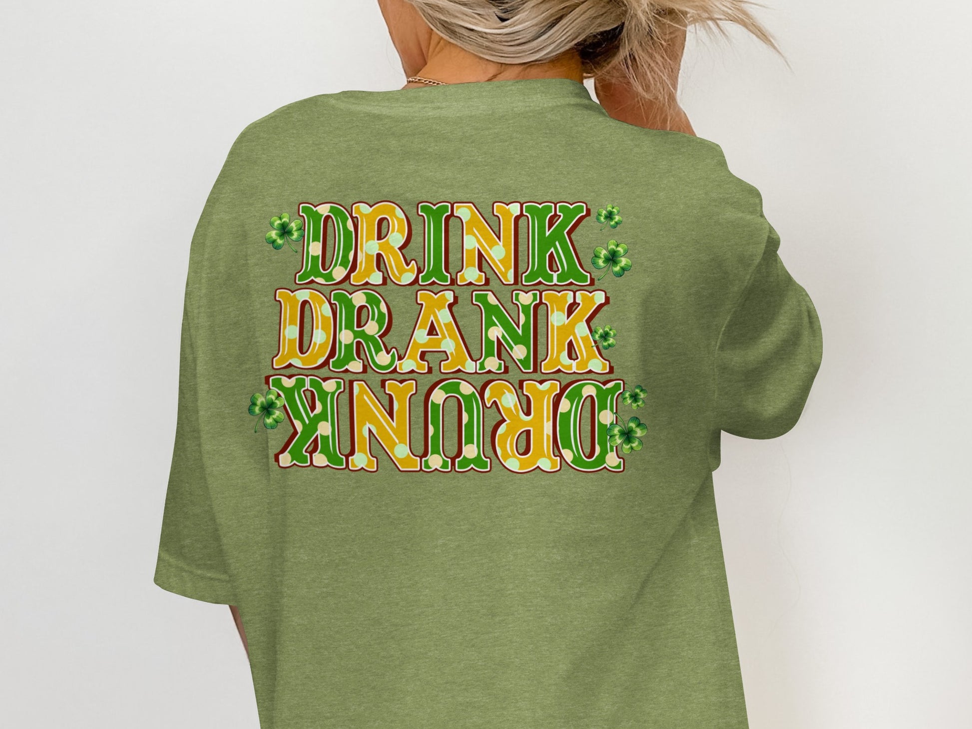Scrappy Malone's Bar, Irish Pub Design, Shamrock Clover Green Bar Logo, Personalized Bar Sign, St Patricks Day Theme T-Shirt - Scrappy Malone's Bar 100-Proof Humor - Cloud 16 Clothing Co.