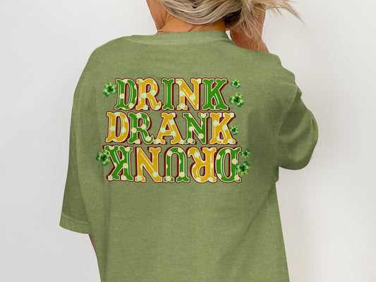 Scrappy Malone's Bar, Irish Pub Design, Shamrock Clover Green Bar Logo, Personalized Bar Sign, St Patricks Day Theme T-Shirt - Scrappy Malone's Bar 100-Proof Humor - Cloud 16 Clothing Co.