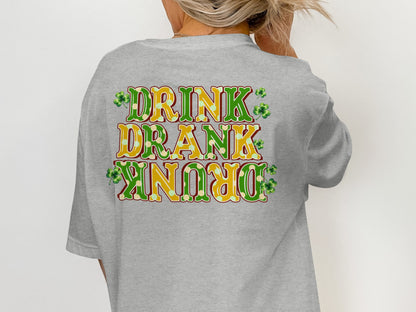 Scrappy Malone's Bar, Irish Pub Design, Shamrock Clover Green Bar Logo, Personalized Bar Sign, St Patricks Day Theme T-Shirt - Scrappy Malone's Bar 100-Proof Humor - Cloud 16 Clothing Co.