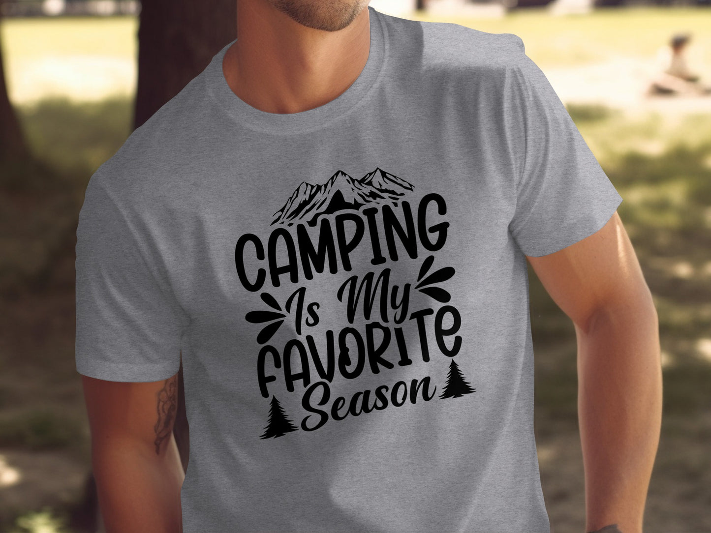 Camping Is My Favorite Season Graphic Outdoor Adventure T-Shirt T-Shirt - Outdoor & Adventure Collection - Mile Marker 16 Gear by Cloud 16 Clothing Co.