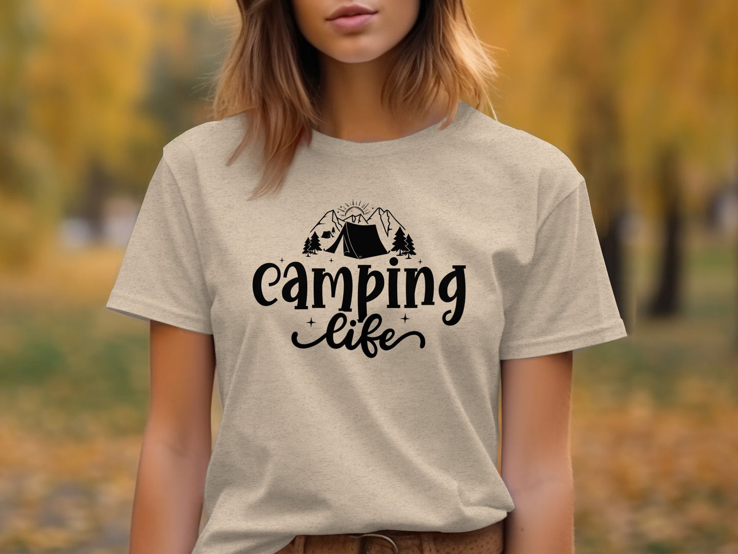 Camping Life Camping Tent Mountain Camping Outdoors T-Shirt T-Shirt - Outdoor & Adventure Collection - Mile Marker 16 Gear by Cloud 16 Clothing Co.