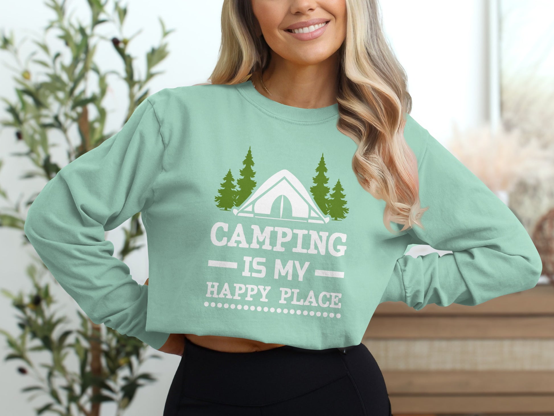 Camping Is My Happy Place Comfortable and Stylish Long Sleeve