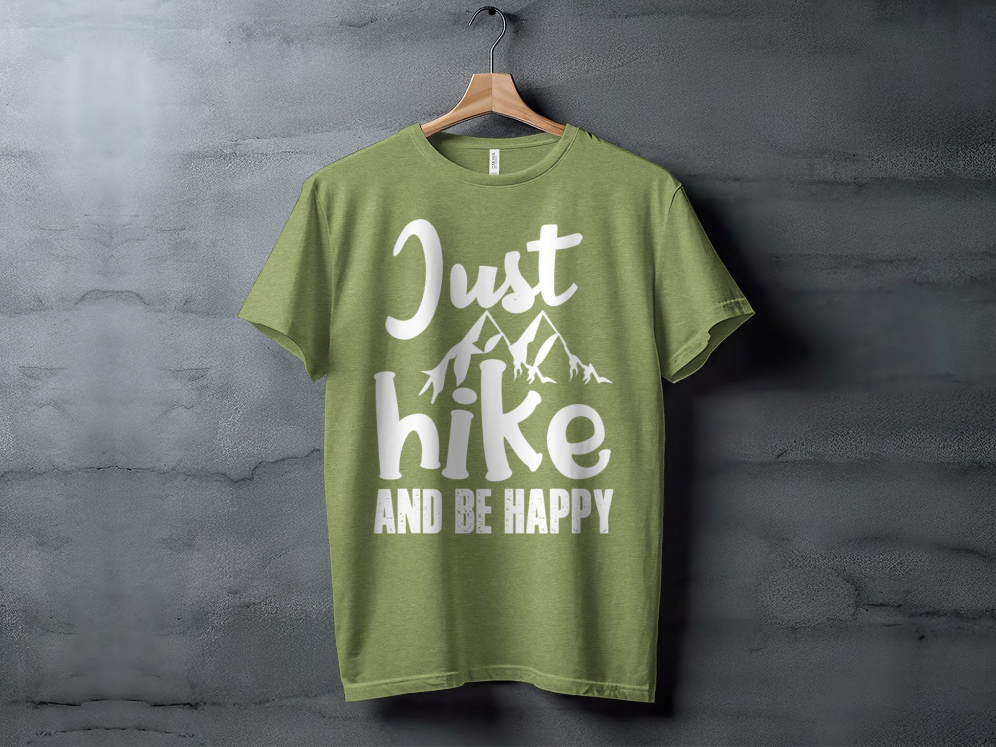 Just Hike Mountains And Be Happy Mountain Lover T-Shirt T-Shirt - Outdoor & Adventure Collection - Mile Marker 16 Gear by Cloud 16 Clothing Co.