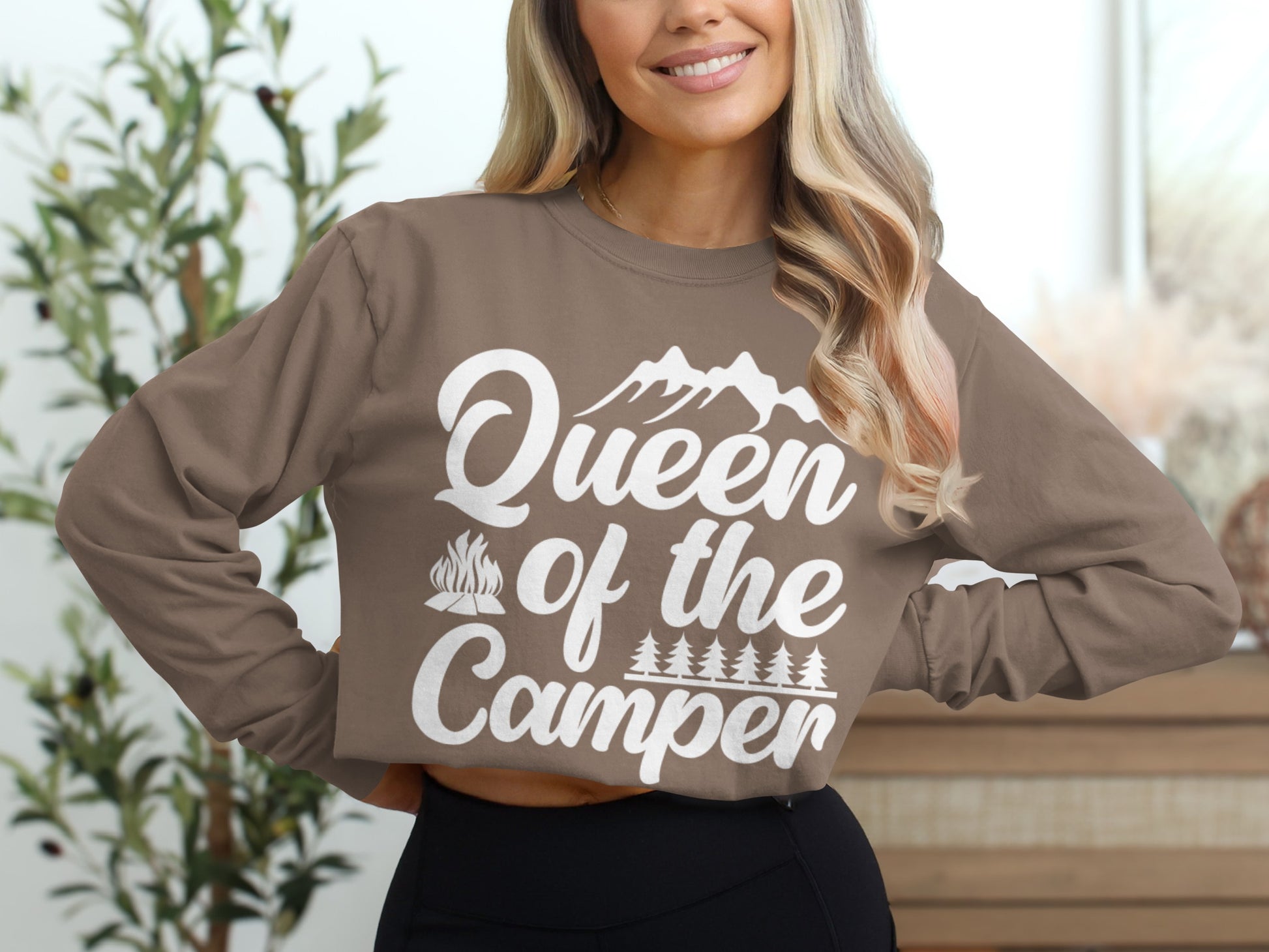 Queen of the Camper Long Sleeve Outdoor Apparel