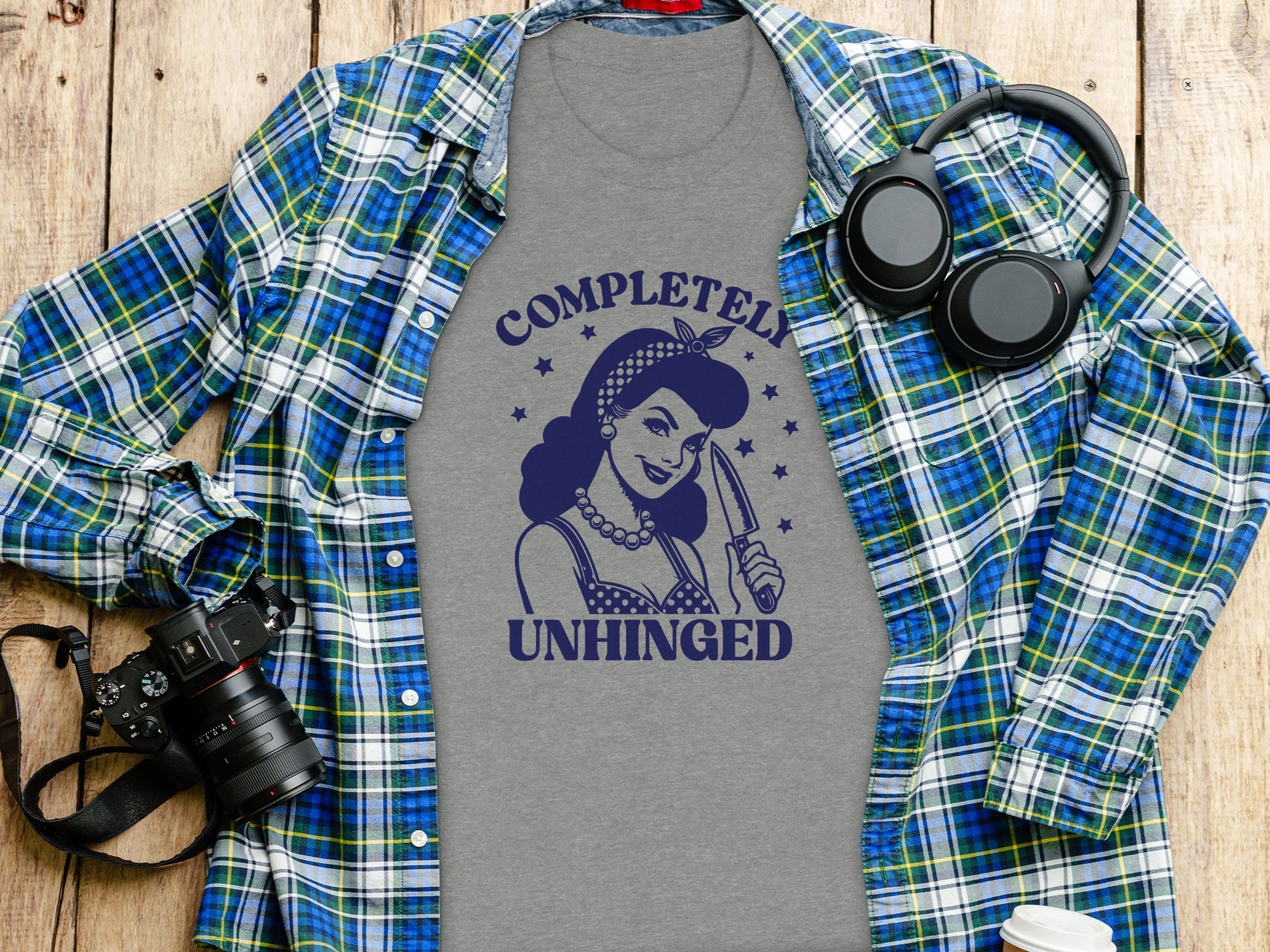 Completely Unhinged Graphic Tee Shirt for Unique Look