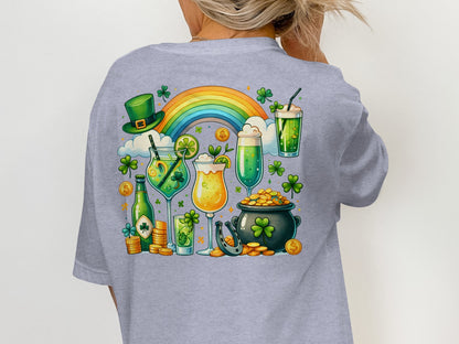 Scrappy Malone's Bar, Shamrock Pub Sign, Irish Bar, St Patricks Day Decor, Green Circle, Irish Pub Signage T-Shirt - Scrappy Malone's Bar 100-Proof Humor - Cloud 16 Clothing Co.