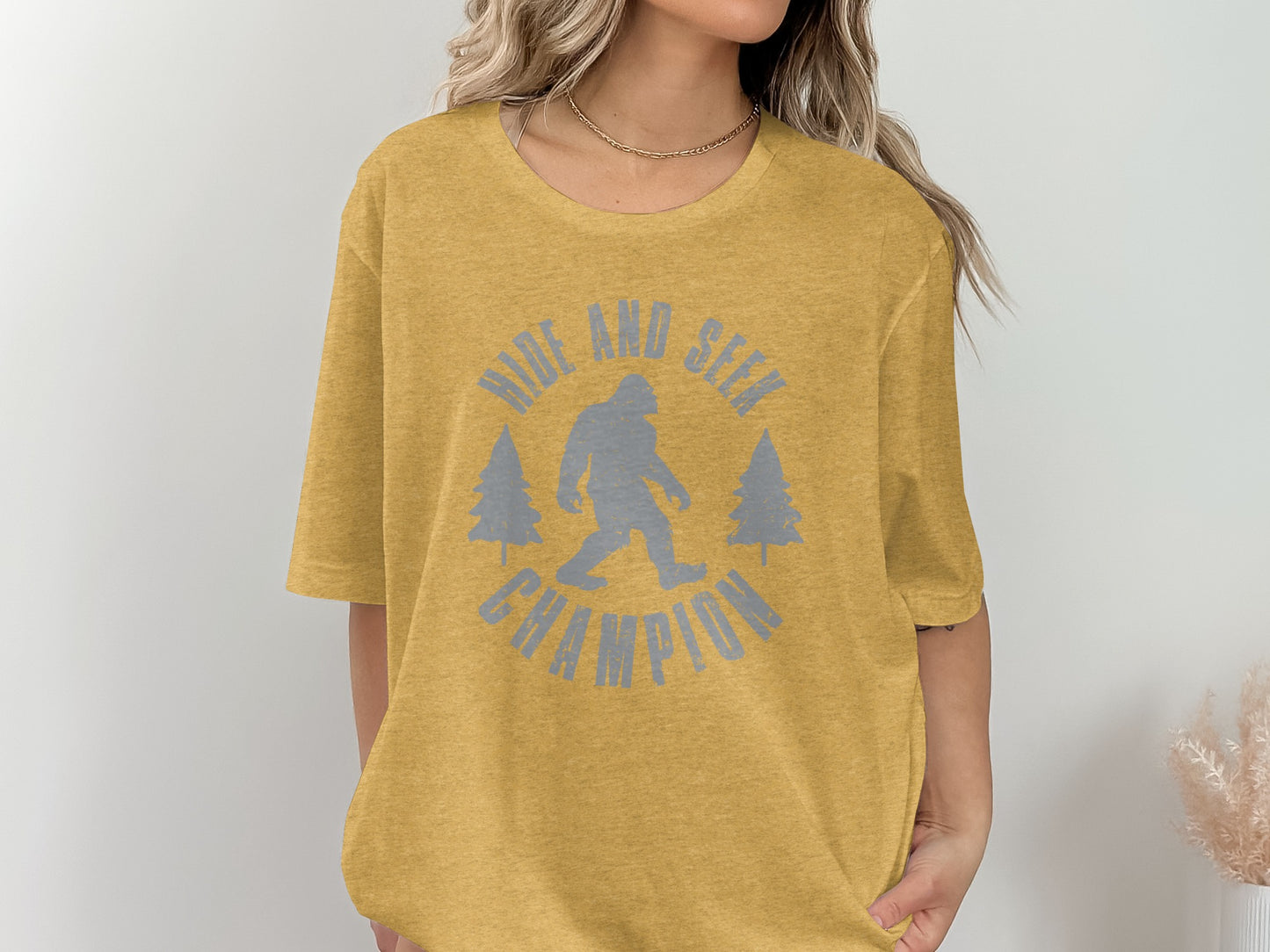Hide and Seek Champion Graphic Shirt for Bigfoot Enthusiasts