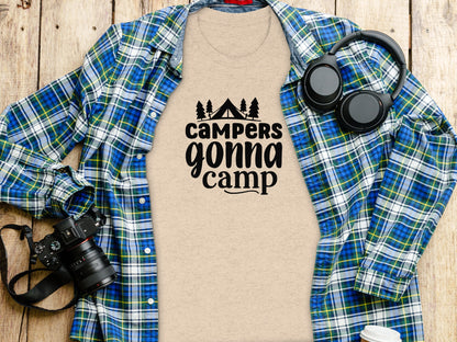 Campers Gonna Camp Camping Outdoor Adventure T-Shirt T-Shirt - Outdoor & Adventure Collection - Mile Marker 16 Gear by Cloud 16 Clothing Co.