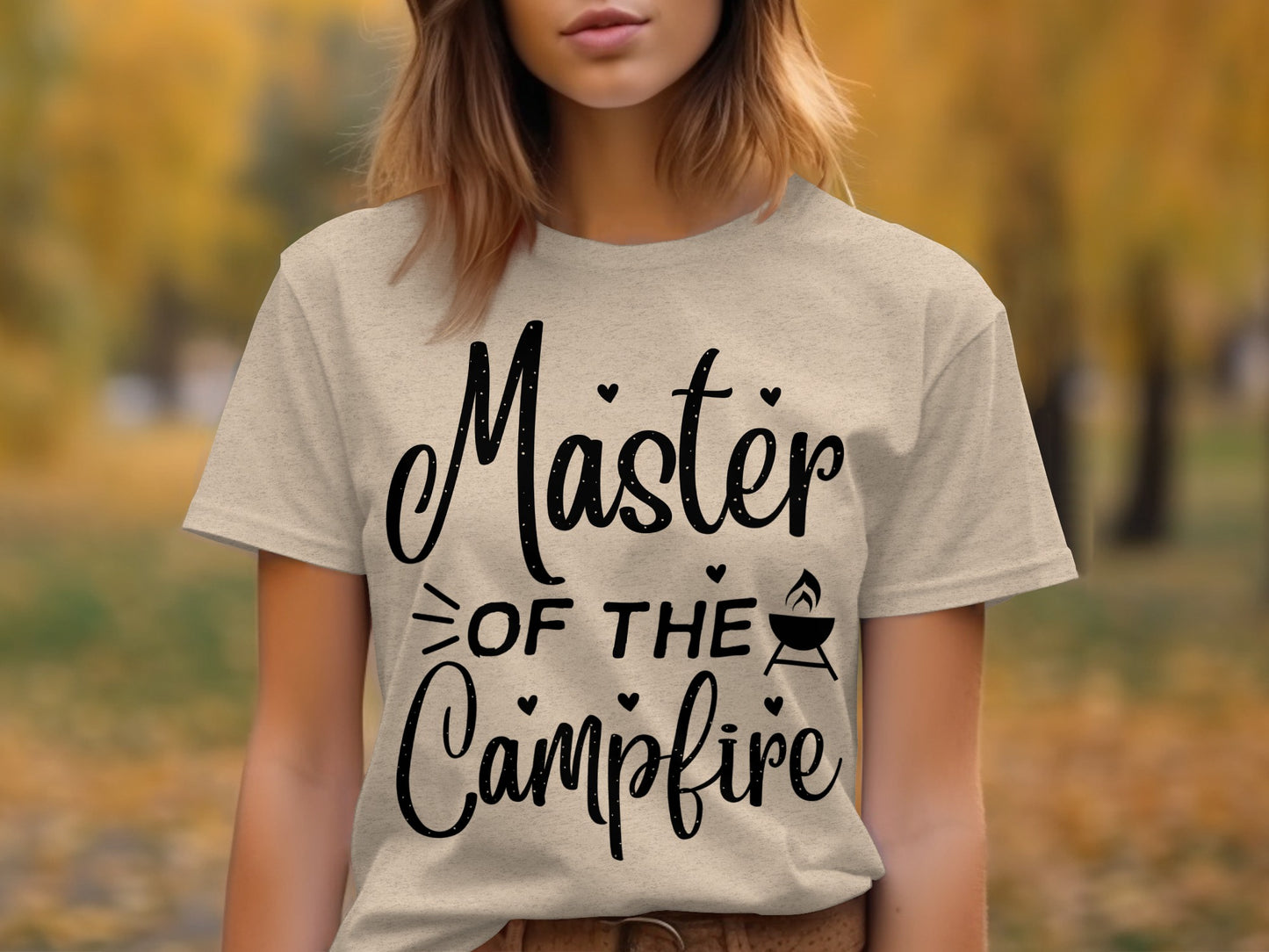 Master of The Campfire Design With Hearts T-Shirt T-Shirt - Outdoor & Adventure Collection - Mile Marker 16 Gear by Cloud 16 Clothing Co.