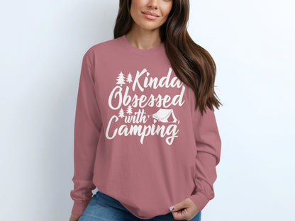 Kinda Obsessed with Camping Graphic Long Sleeve
