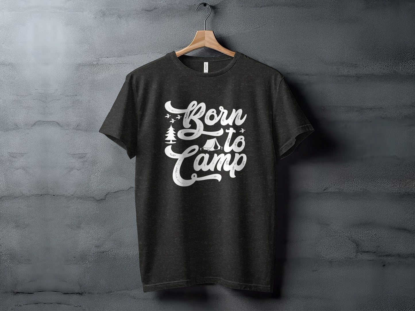 Born To Camp Vacation Hiking Nature Outdoors Fun T-Shirt T-Shirt - Outdoor & Adventure Collection - Mile Marker 16 Gear by Cloud 16 Clothing Co.