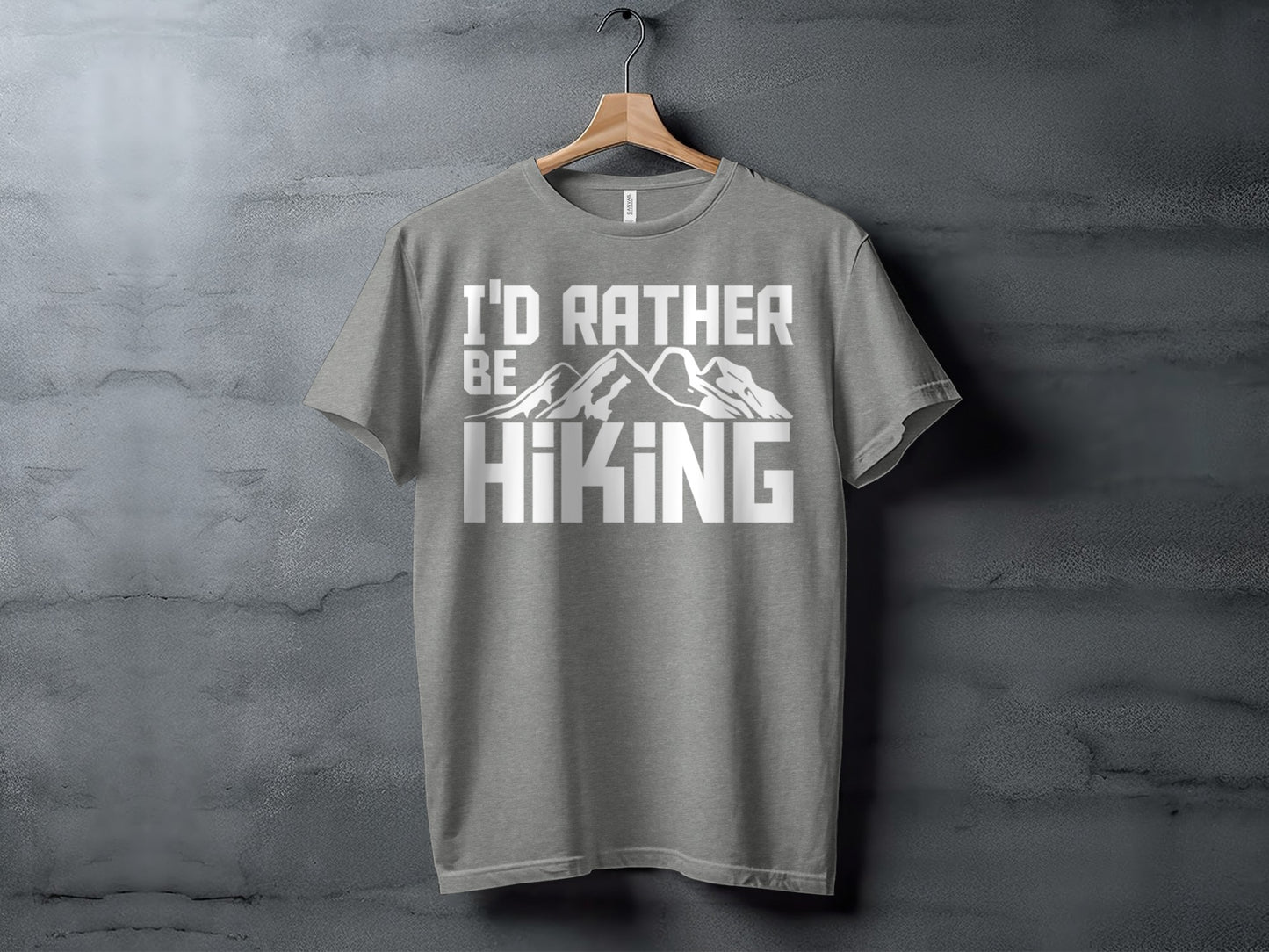 I Would Rather Be Hiking Mountains Graphic Design T-Shirt T-Shirt - Outdoor & Adventure Collection - Mile Marker 16 Gear by Cloud 16 Clothing Co.