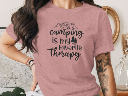 Camping Is My Favorite Therapy Camping Lovers T-Shirt T-Shirt - Outdoor & Adventure Collection - Mile Marker 16 Gear by Cloud 16 Clothing Co.