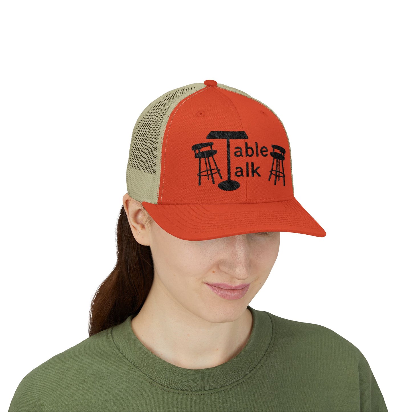Table Talk Logo Embroidered Snapback Trucker Cap