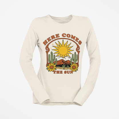 Sunshine Desert Long Sleeve T-Shirt - Boho Nature Lover Tee