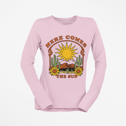 Sunshine Desert Long Sleeve T-Shirt - Boho Nature Lover Tee
