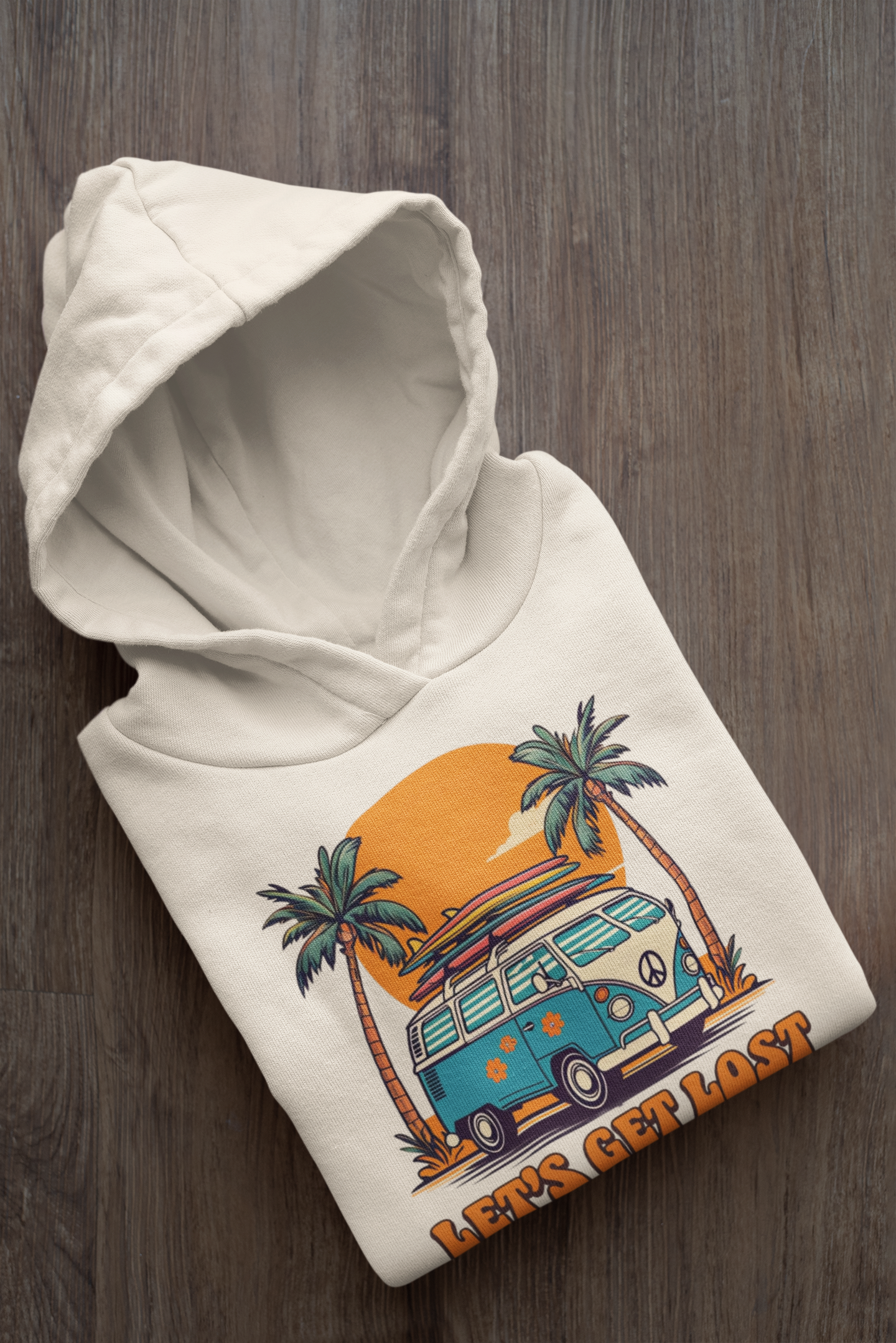 Let's Get Lost Unisex Lightweight Hoodie - Travel Adventure Sweatshirt