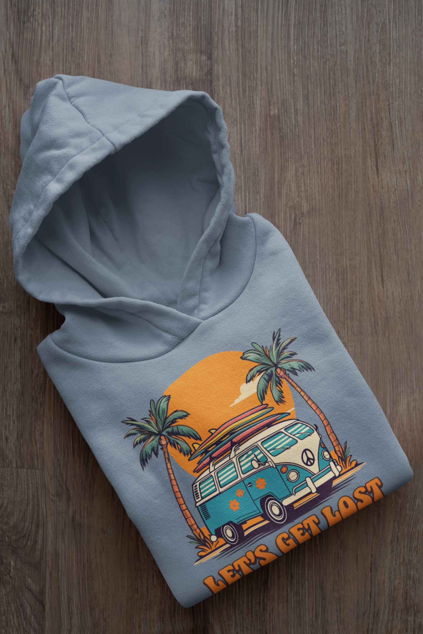 Let's Get Lost Unisex Lightweight Hoodie - Travel Adventure Sweatshirt