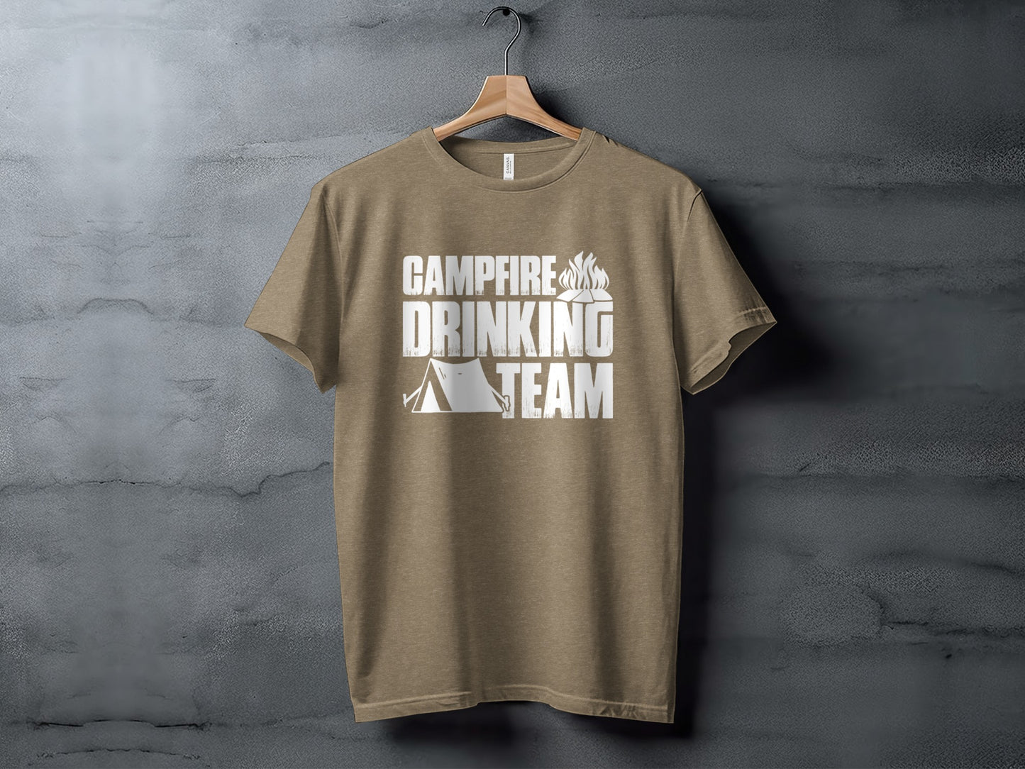 Campfire Drinking Team Tent Design Camping Adventure T-Shirt T-Shirt - Outdoor & Adventure Collection - Mile Marker 16 Gear by Cloud 16 Clothing Co.