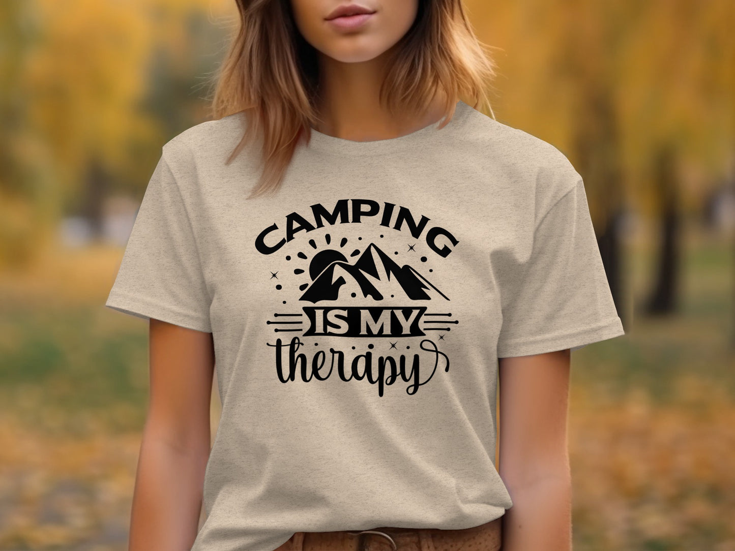 Camping Is My Therapy Outdoorsy Adventure Quote T-Shirt T-Shirt - Outdoor & Adventure Collection - Mile Marker 16 Gear by Cloud 16 Clothing Co.