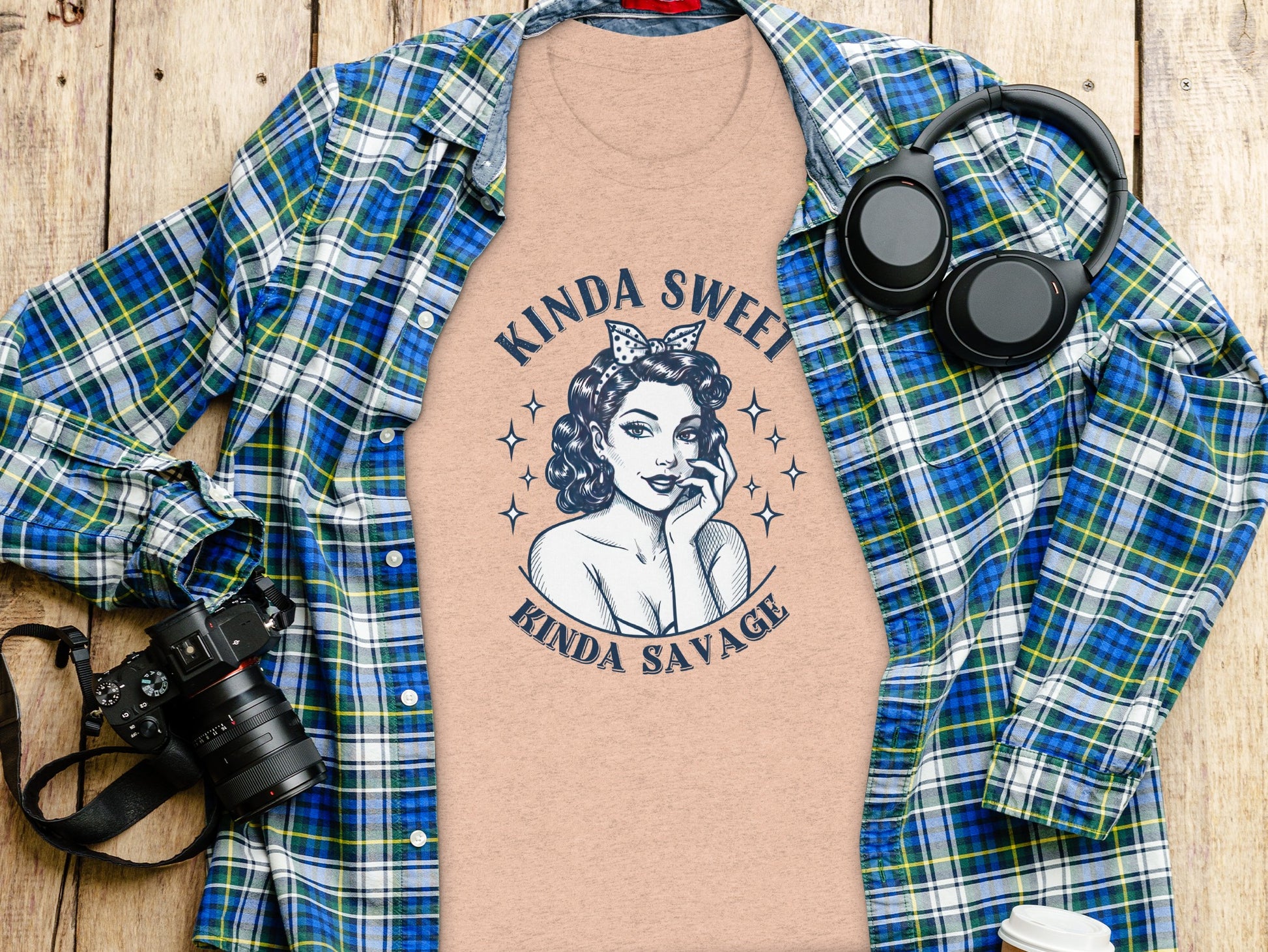Kinda Sweet Kinda Savage Graphic Tee Women's Fashion