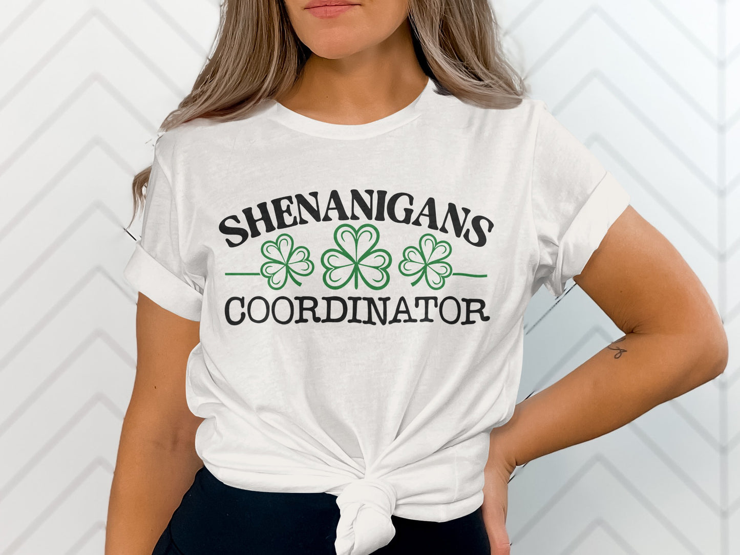 Shenanigans Coordinator Clover Graphic T-Shirt