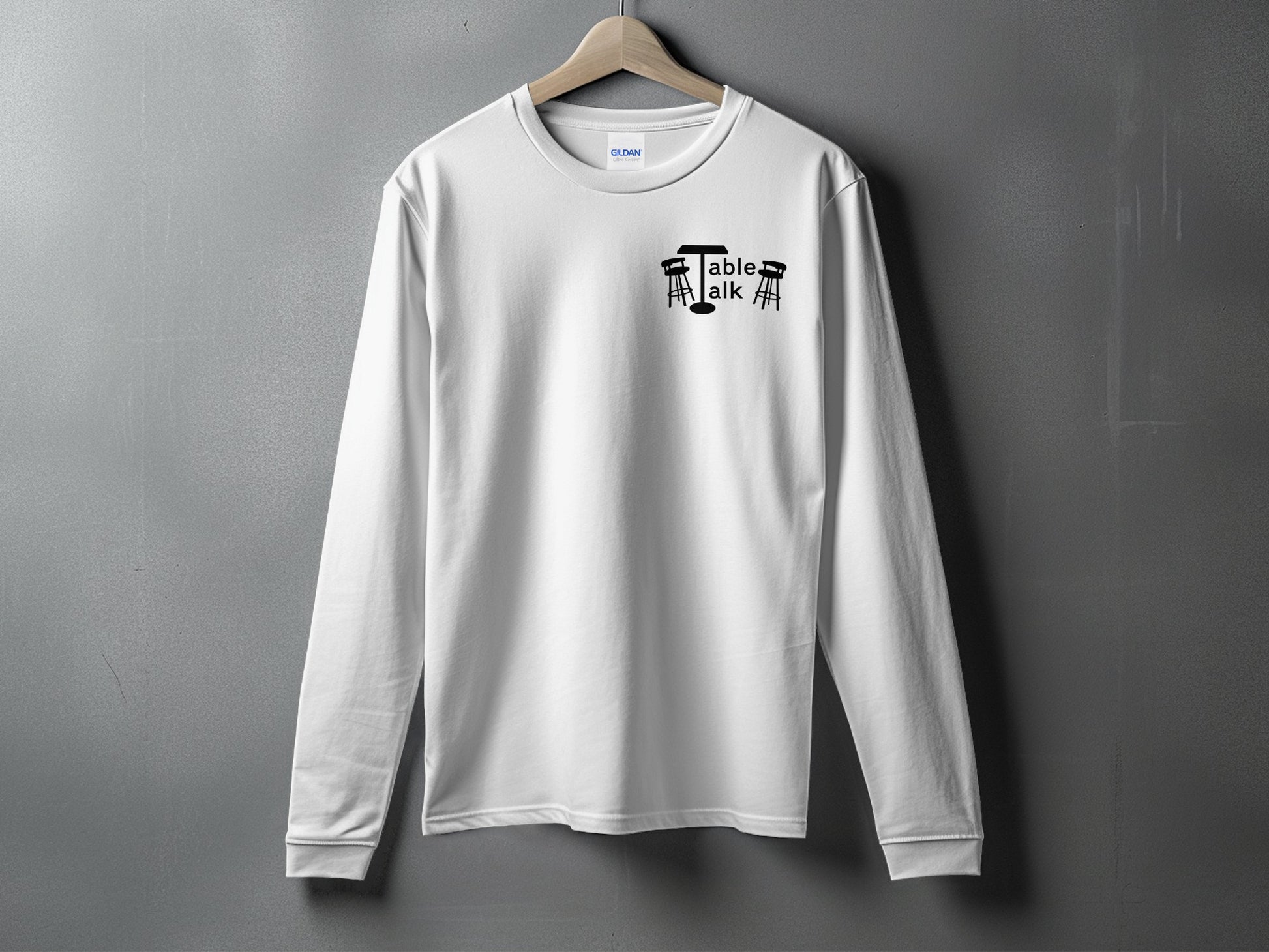 Table Talk Graphic Long Sleeve Shirt for Casual Wear