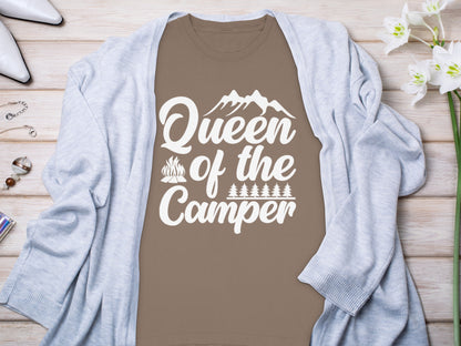 Queen of the Camper T-Shirt for Outdoor Enthusiasts