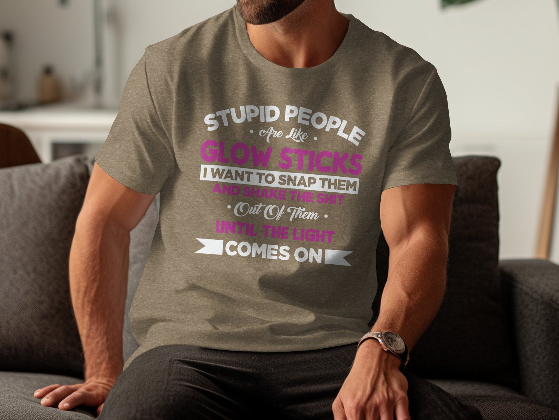Stupid People Are Like Glow Sticks Funny T-shirt