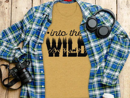 Into The Wild Outdoor Adventure Nature Inspired Graphic T-Shirt T-Shirt - Outdoor & Adventure Collection - Mile Marker 16 Gear by Cloud 16 Clothing Co.