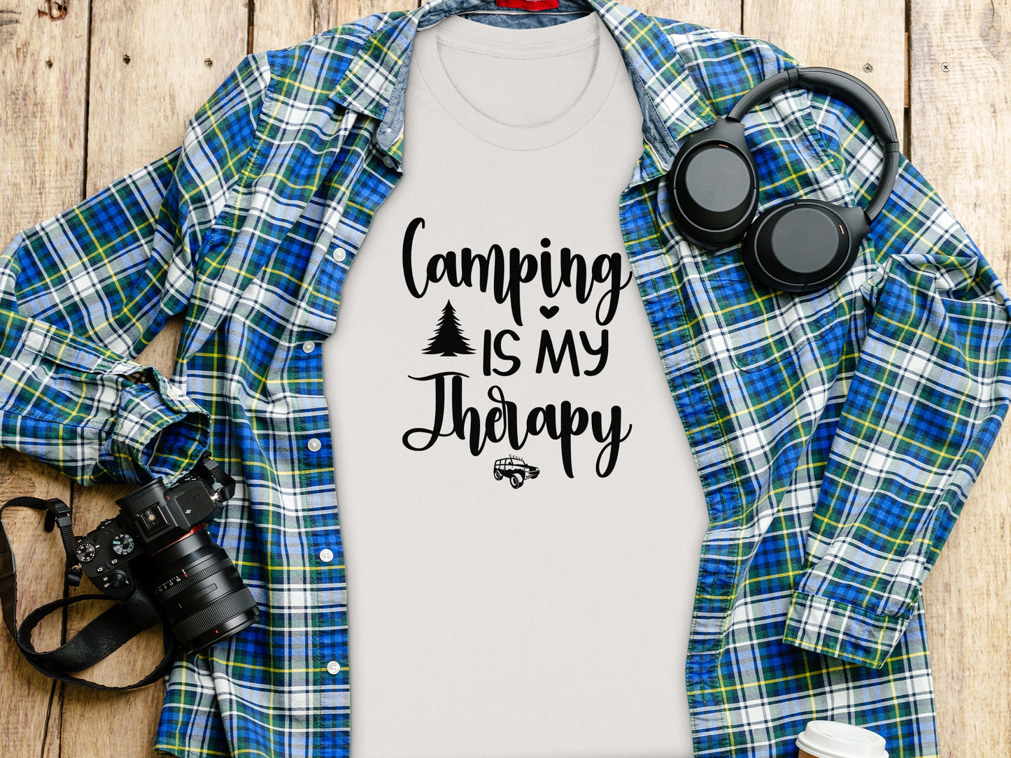 Camping Is My Therapy Vacation Trip Fun Outdoors T-Shirt T-Shirt - Outdoor & Adventure Collection - Mile Marker 16 Gear by Cloud 16 Clothing Co.