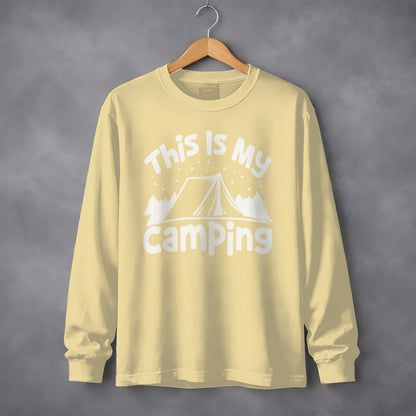 This Is My Camping Long Sleeve Shirt for Outdoor Adventures
