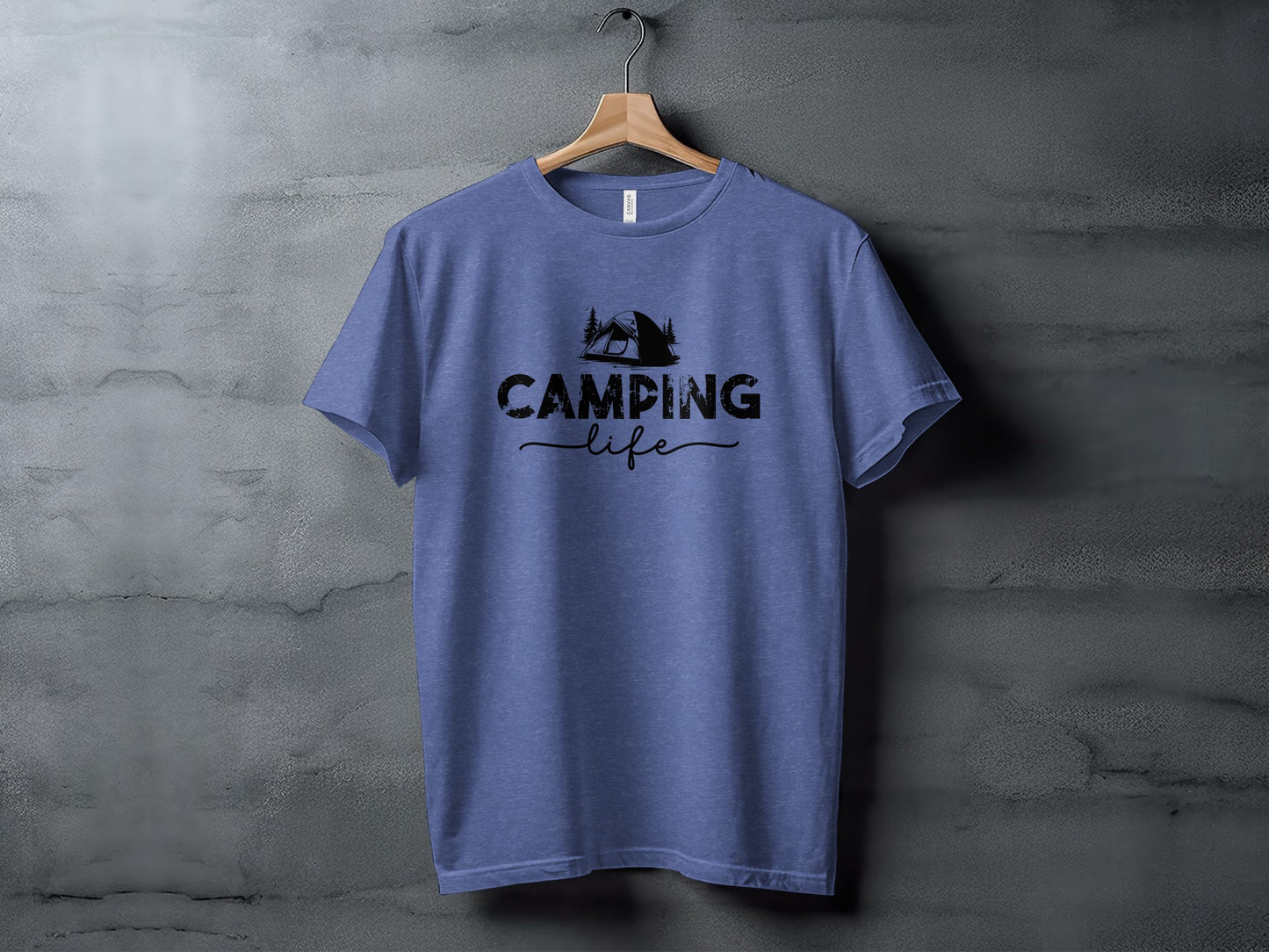 Camping Life Design Outdoors Nature Adventure Tent T-Shirt T-Shirt - Outdoor & Adventure Collection - Mile Marker 16 Gear by Cloud 16 Clothing Co.