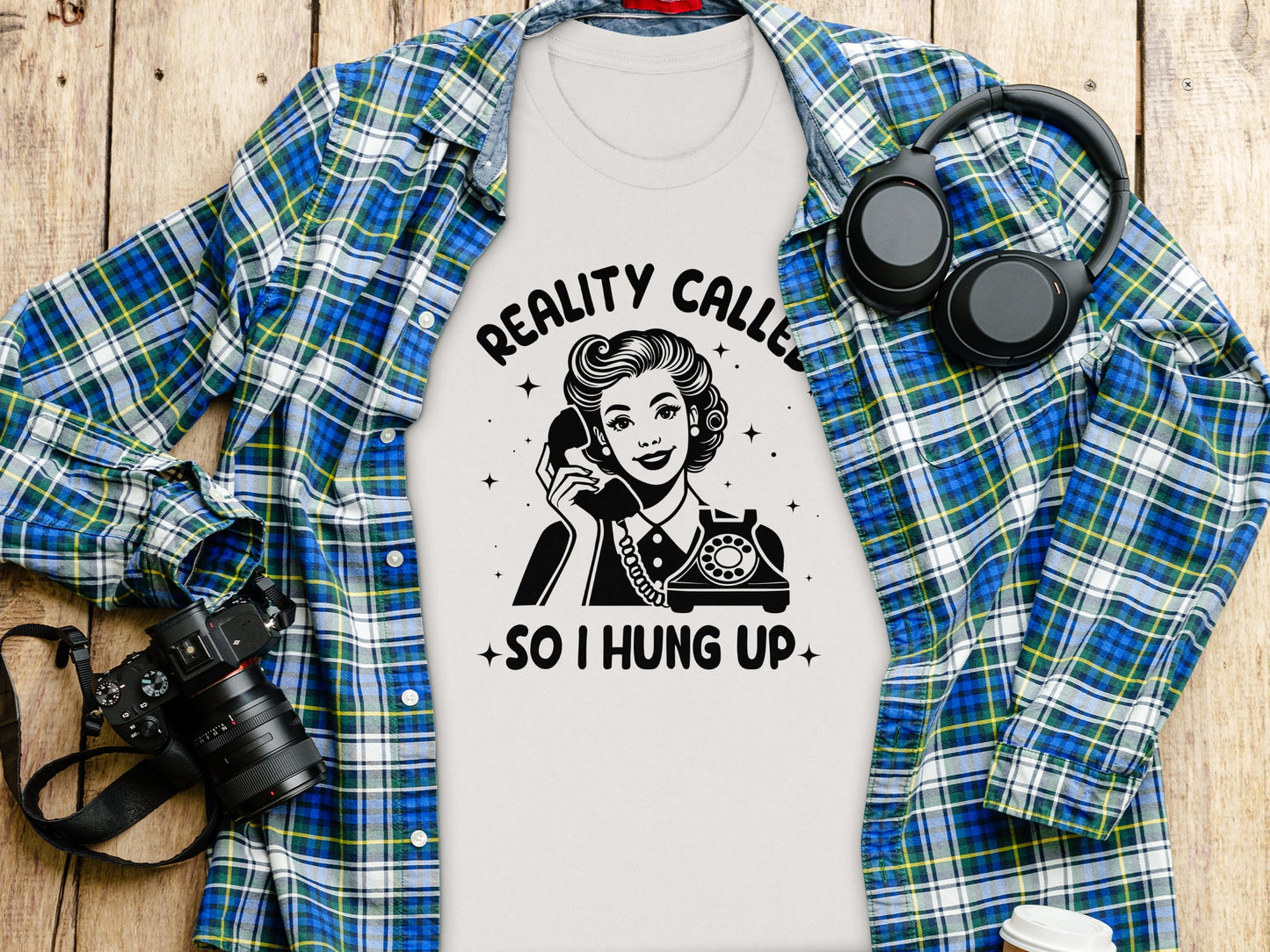 Reality Called So I Hung Up Retro Graphic T-Shirt