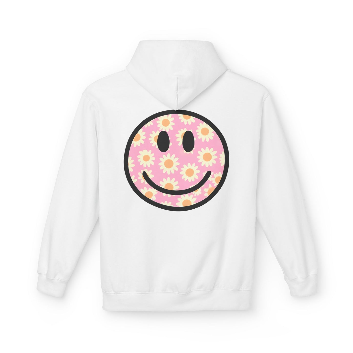 Smiley Flower Hoodie - Womens Fleece Hoodie