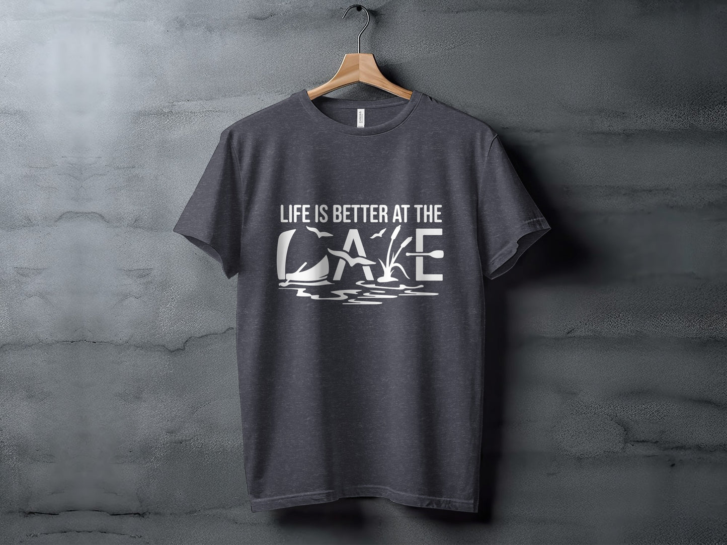 Life Is Better At The Lake Design Graphic Tee T-Shirt T-Shirt - Outdoor & Adventure Collection - Mile Marker 16 Gear by Cloud 16 Clothing Co.
