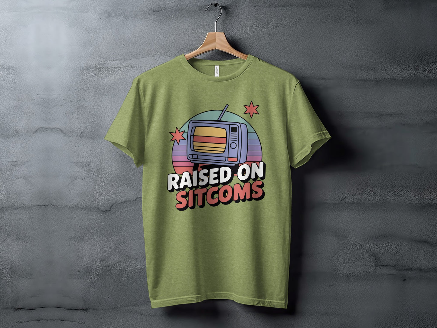 Raised On Sitcoms Graphic Tee for Television Lovers