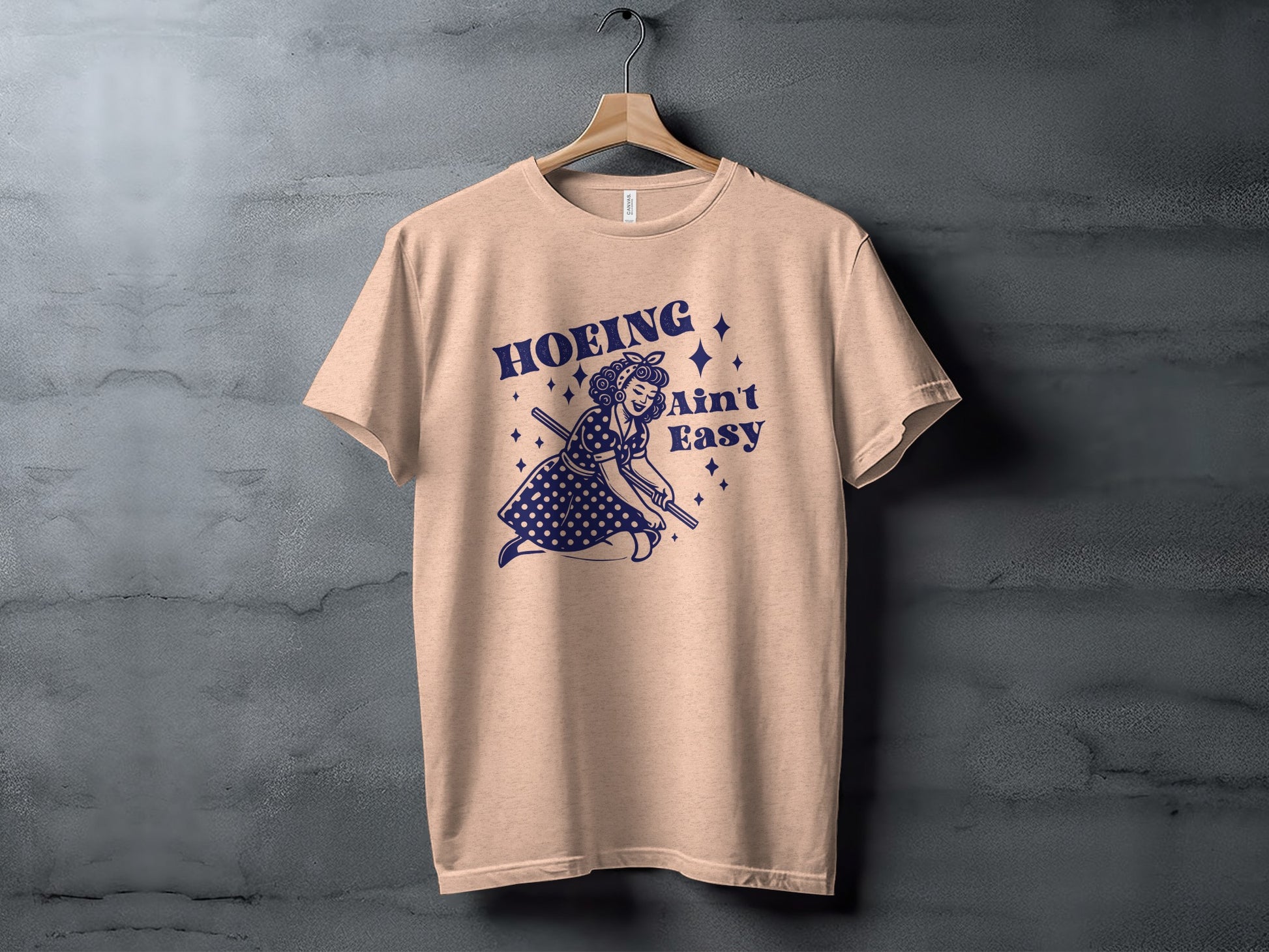 Hoeing Ain't Easy Gardening Graphic T-Shirt