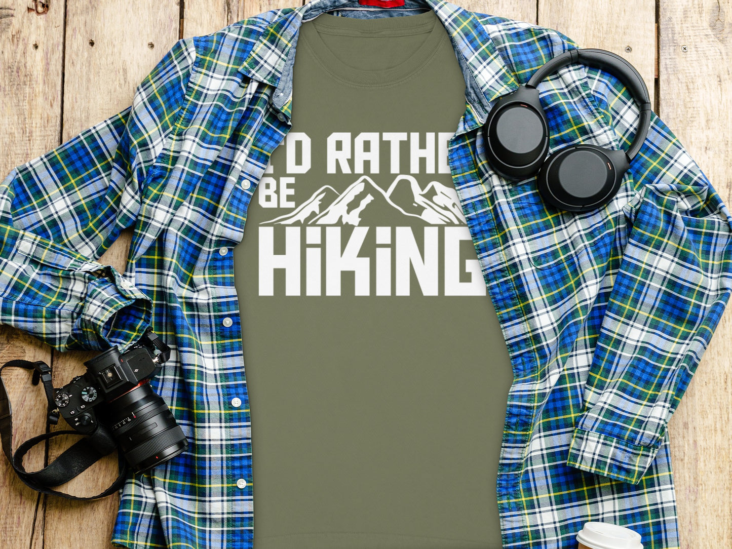 I'd Rather Be Hiking Graphic T-Shirt Outdoor Enthusiast
