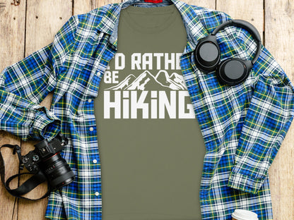 I'd Rather Be Hiking Graphic T-Shirt Outdoor Enthusiast