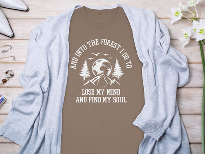 Into The Forest Design Lose My Mind Find My Soul Long Sleeve T-Shirt Long Sleeve Tee - Outdoor & Adventure Collection - Mile Marker 16 Gear by Cloud 16 Clothing Co.
